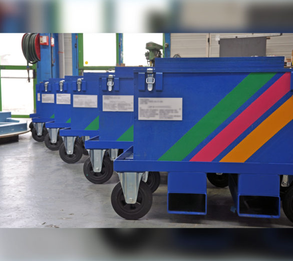 Transport tooling - trolley for aeronautic fittings - ORATECH
